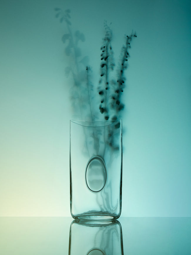 Carlo Moretti - Oblo Murano Glass Vase - Clear - ABASK