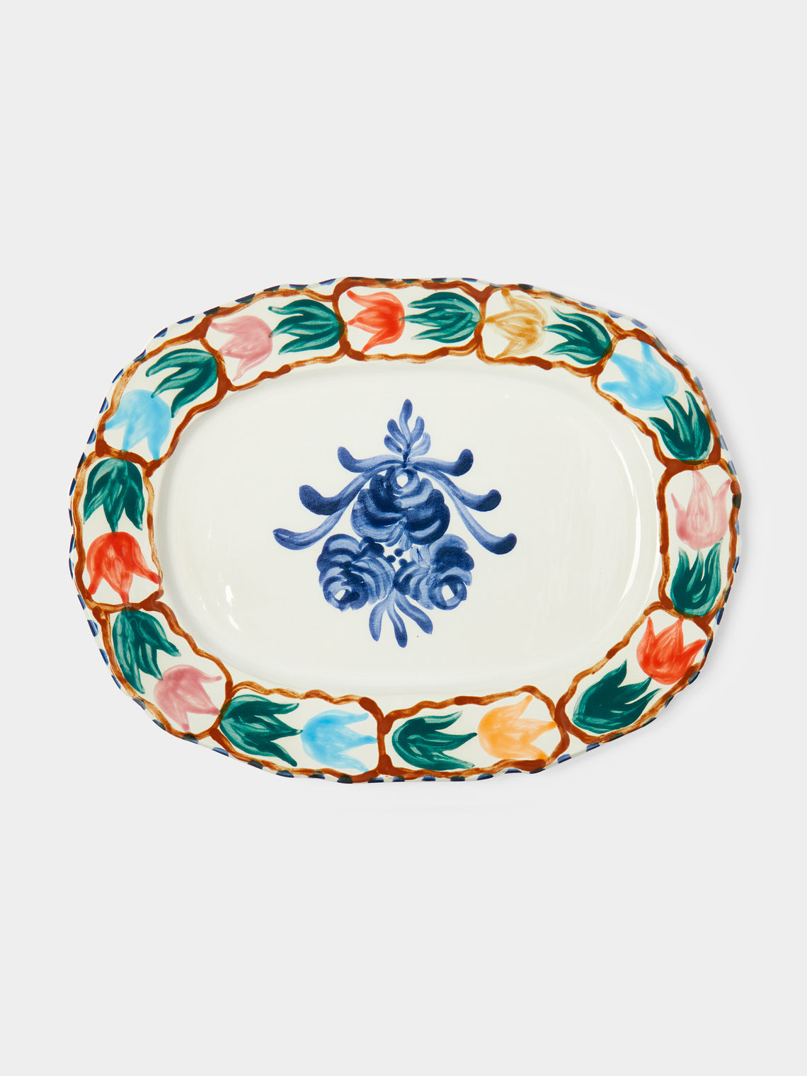 Multiple Hand-Painted Serving Platter by Zsuzsanna Nyul | ABASK