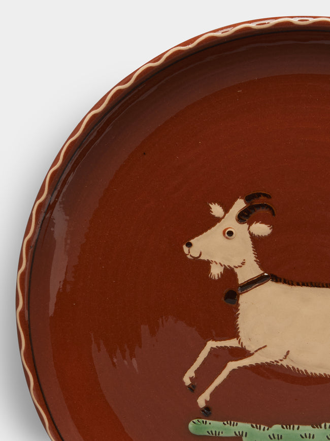 Poterie d’Évires - Animals Hand-Painted Ceramic Dinner Plates (Set of 4) -  - ABASK