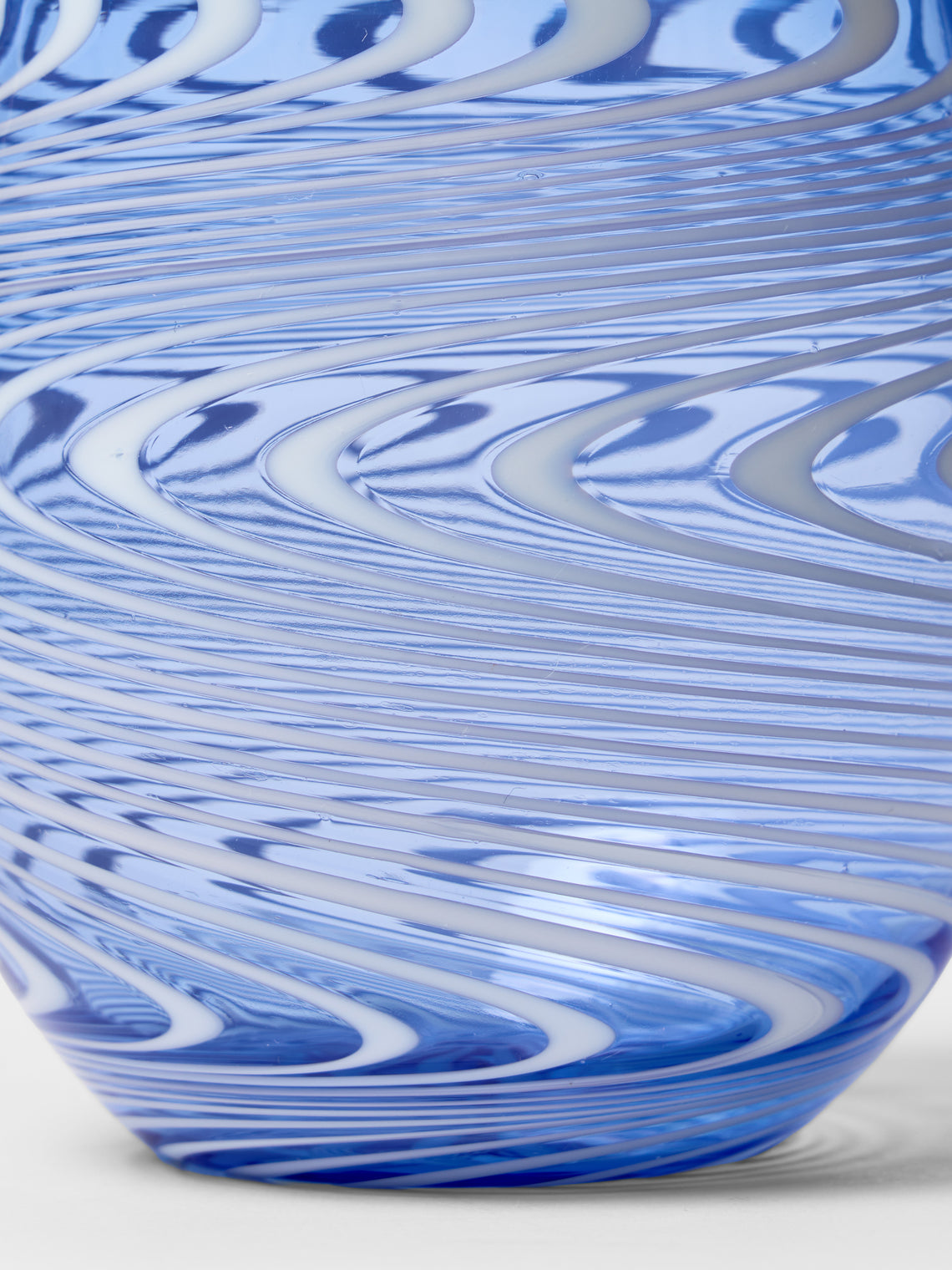 Cosima Swayze - Wave Hand-Blown Murano Glass Tumbler - Blue - ABASK