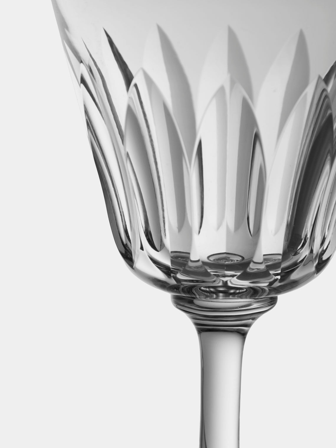 Antique and Vintage - Early-20th-Century Baccarat XIX Chauny Crystal Wine Glasses (Set of 6) - Clear - ABASK