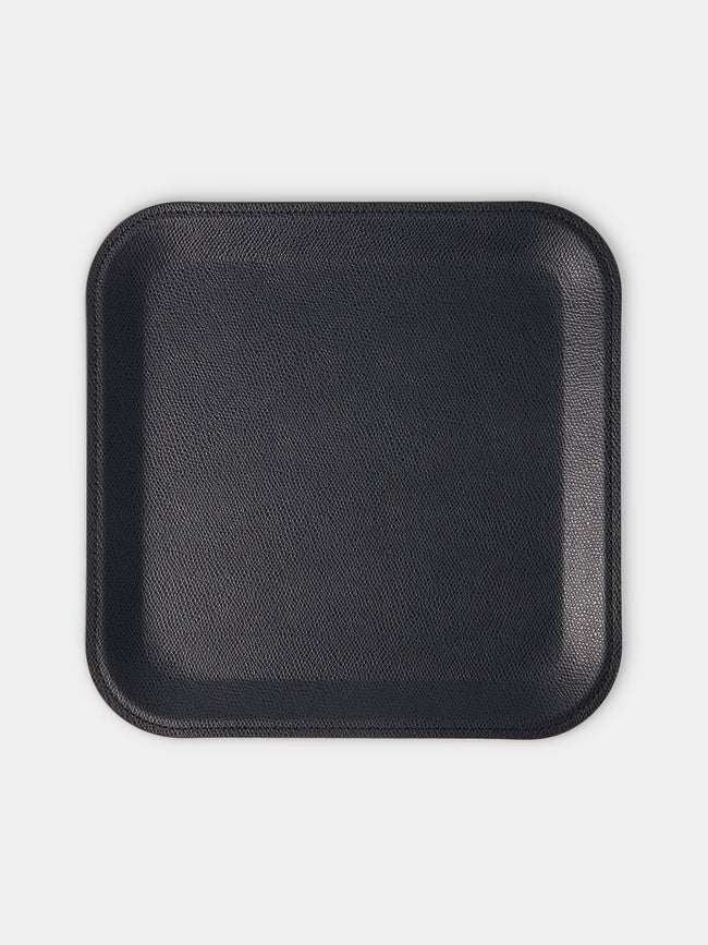 Pinetti - Victor Leather Trinket Tray (10in/25cm) - Navy - ABASK - 