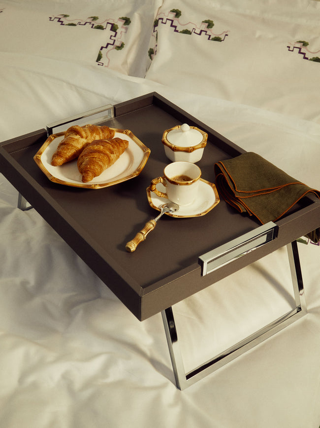 Giobagnara - Vic Leather Bed Tray -  - ABASK