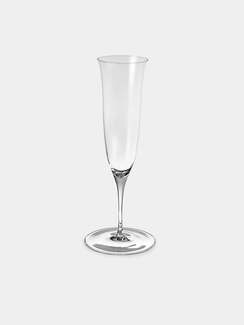 Lobmeyr - | Set of 2| Patrician Crystal Champagne Flutes - Clear - ABASK
