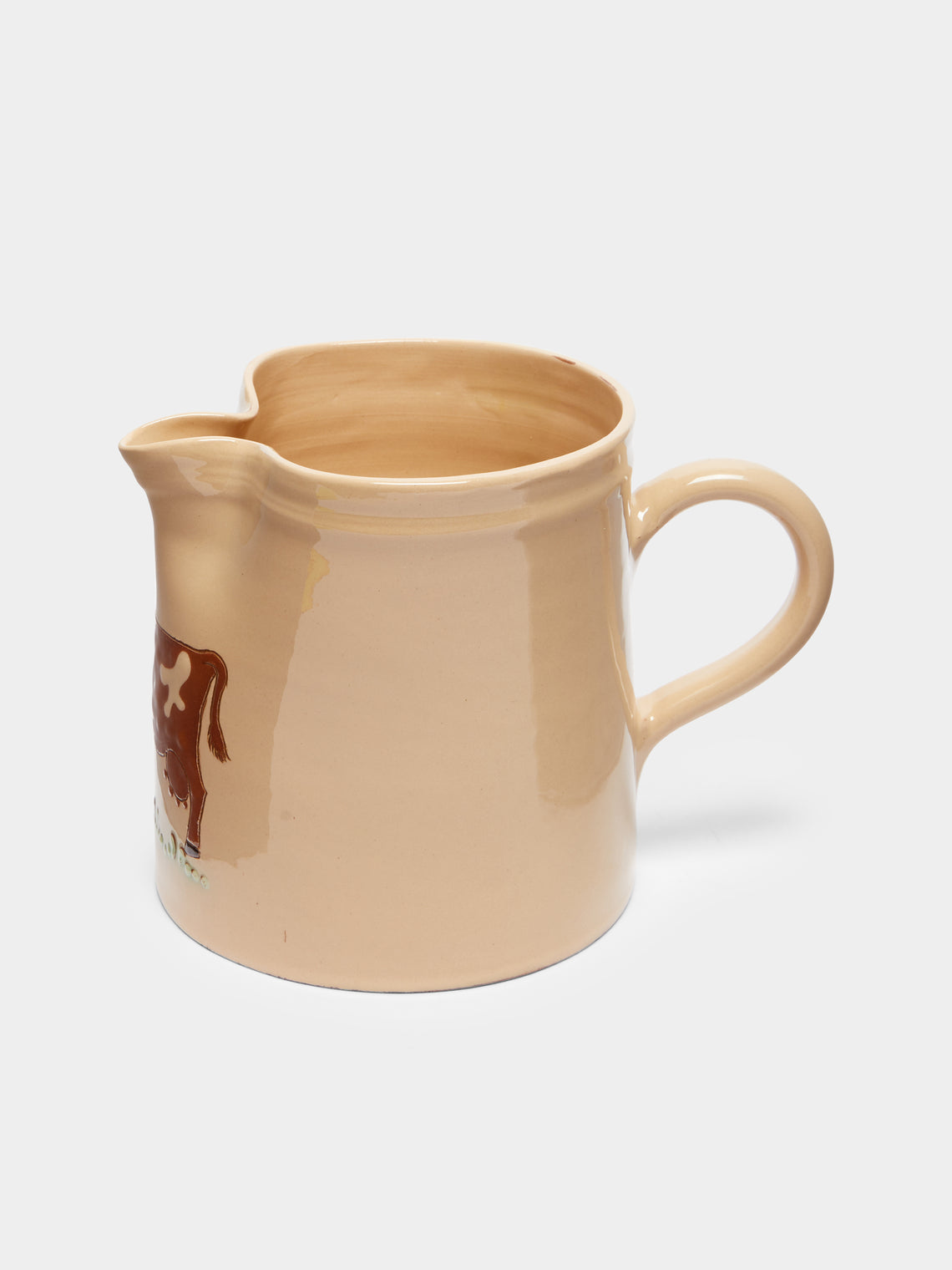 Poterie d’Évires - Cows Hand-Painted Ceramic Straight-Edge Jug -  - ABASK