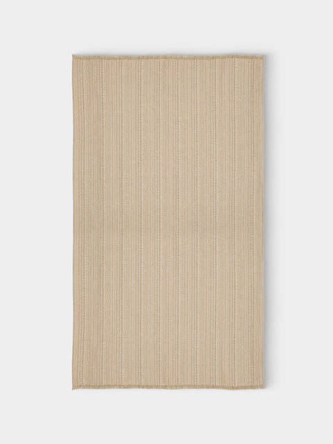 de Le Cuona - Assegai Linen Fringed and Suede-Edge Throw (94.5in/2.4m) - Natural - ABASK