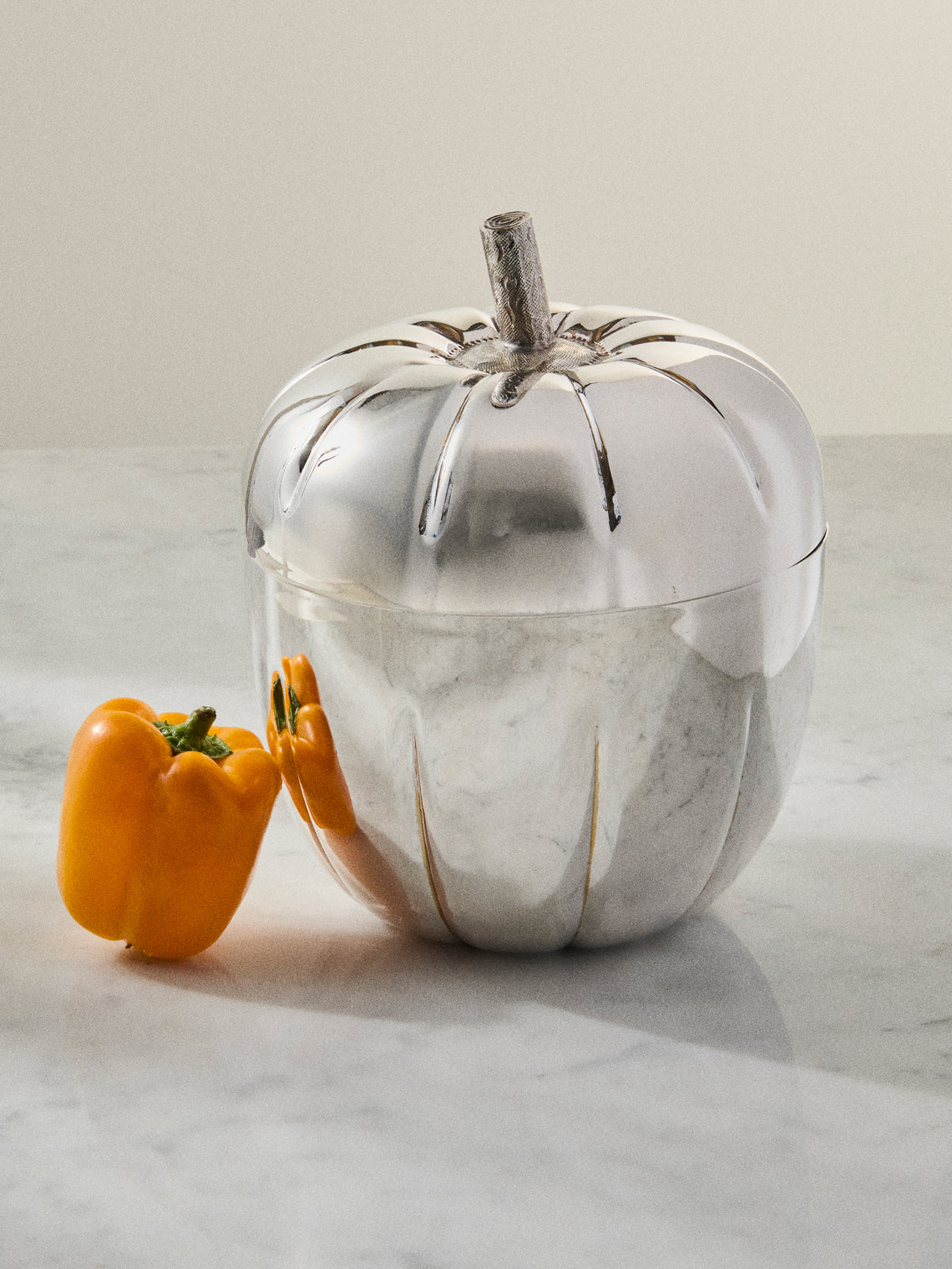 Antique and Vintage - 1970s Teghini Firenze Silver-Plated Pepper Ice Bucket - Silver - ABASK
