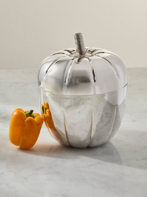 Antique and Vintage - 1970s Teghini Firenze Silver-Plated Pepper Ice Bucket - Silver - ABASK