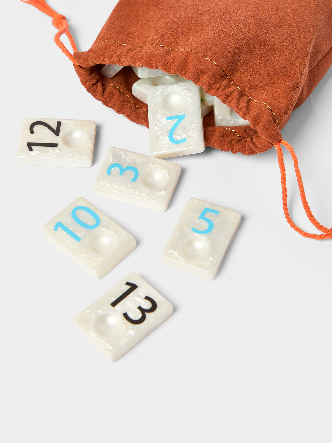 Belotier - Leather Rummikub Set - Orange - ABASK