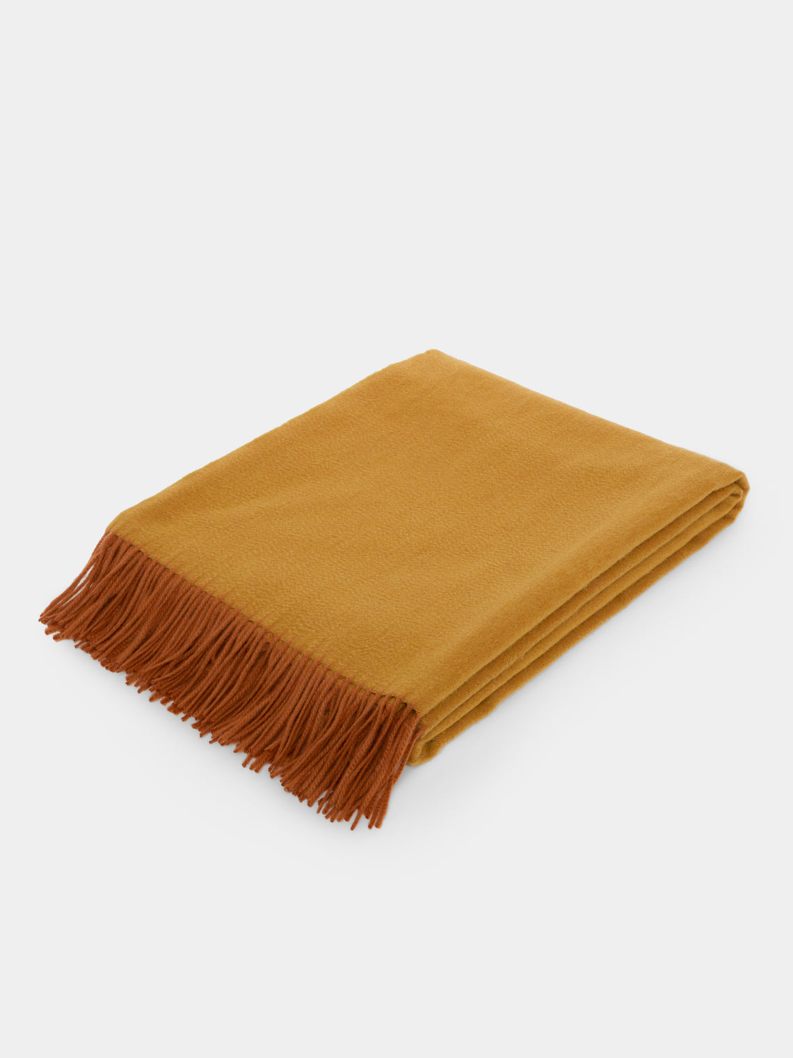 Begg x Co - Arran Cashmere Throw (72in/1.8m) - Orange - ABASK