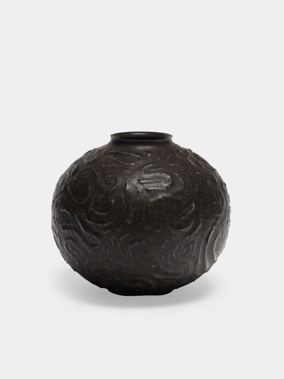Lee Song-am - Hand-Thrown Stoneware Vase (8.5in/22cm) - Black - ABASK - 