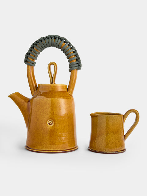 Neville Tatham - Slipware Teapot and Creamer - Yellow - ABASK - 
