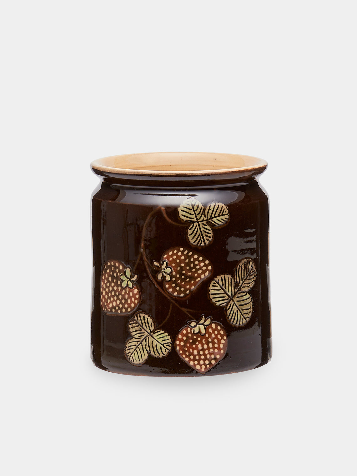 Poterie d’Évires - Fruits Hand-Painted Ceramic Confiture Pots (Set of 3) - Multiple - ABASK