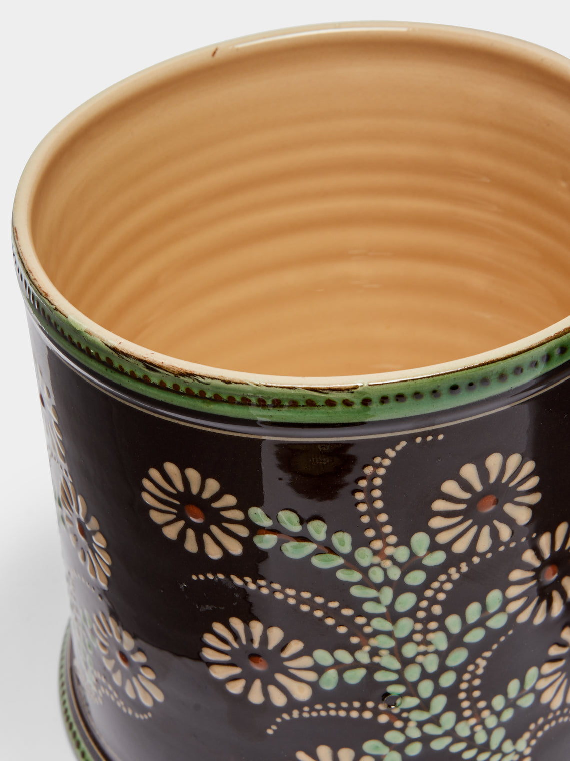 Poterie d’Évires - Flowers Hand-Painted Ceramic Small Jar -  - ABASK