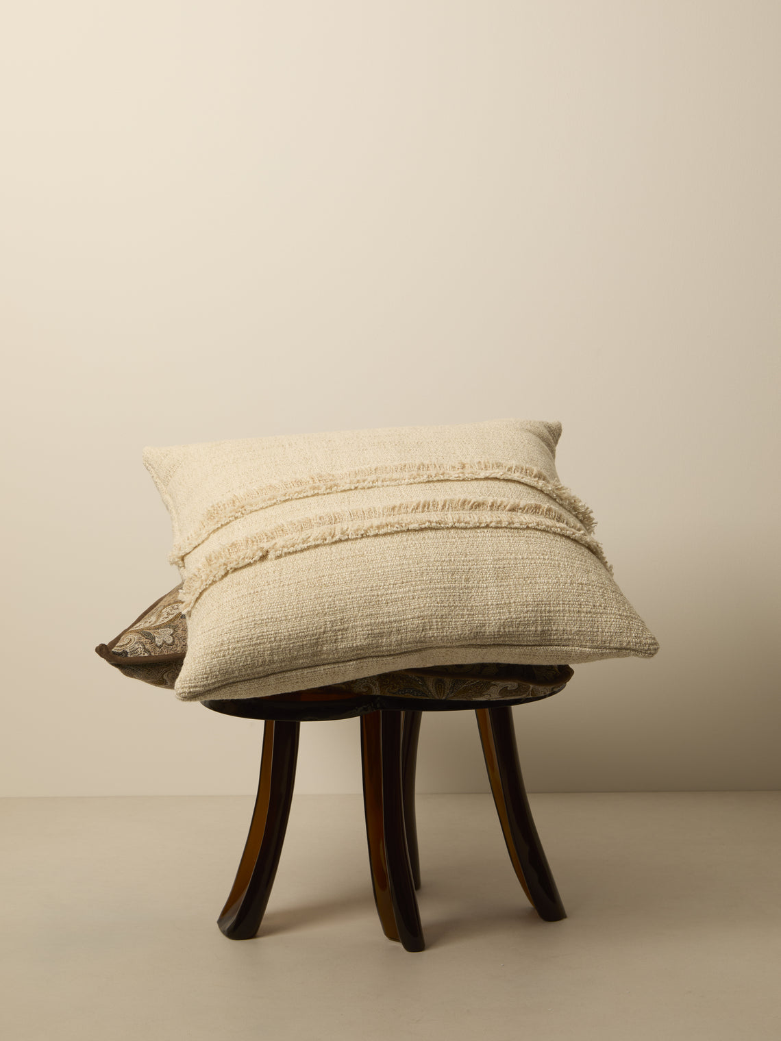 de Le Cuona - Strata Cotton Pillow (21.5in/55cm) - Beige - ABASK