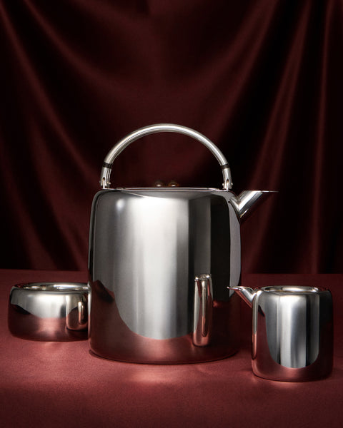 San Lorenzo - 1988 Afra and Tobia Scarpa Sterling Silver Tea Service (Set of 3) - Silver - ABASK