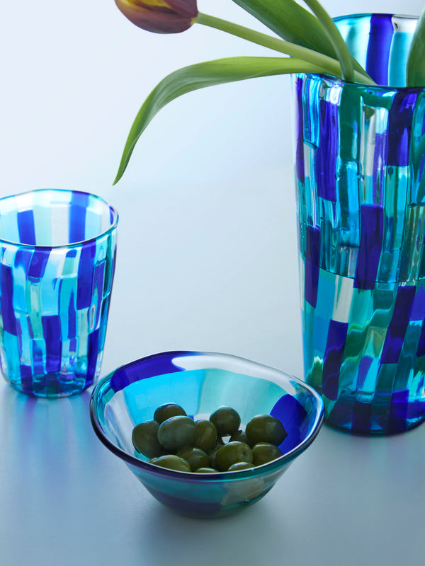 F&M Ballarin - Acquamarina Hand-Blown Murano Glass Bowls (Set of 2) -  - ABASK