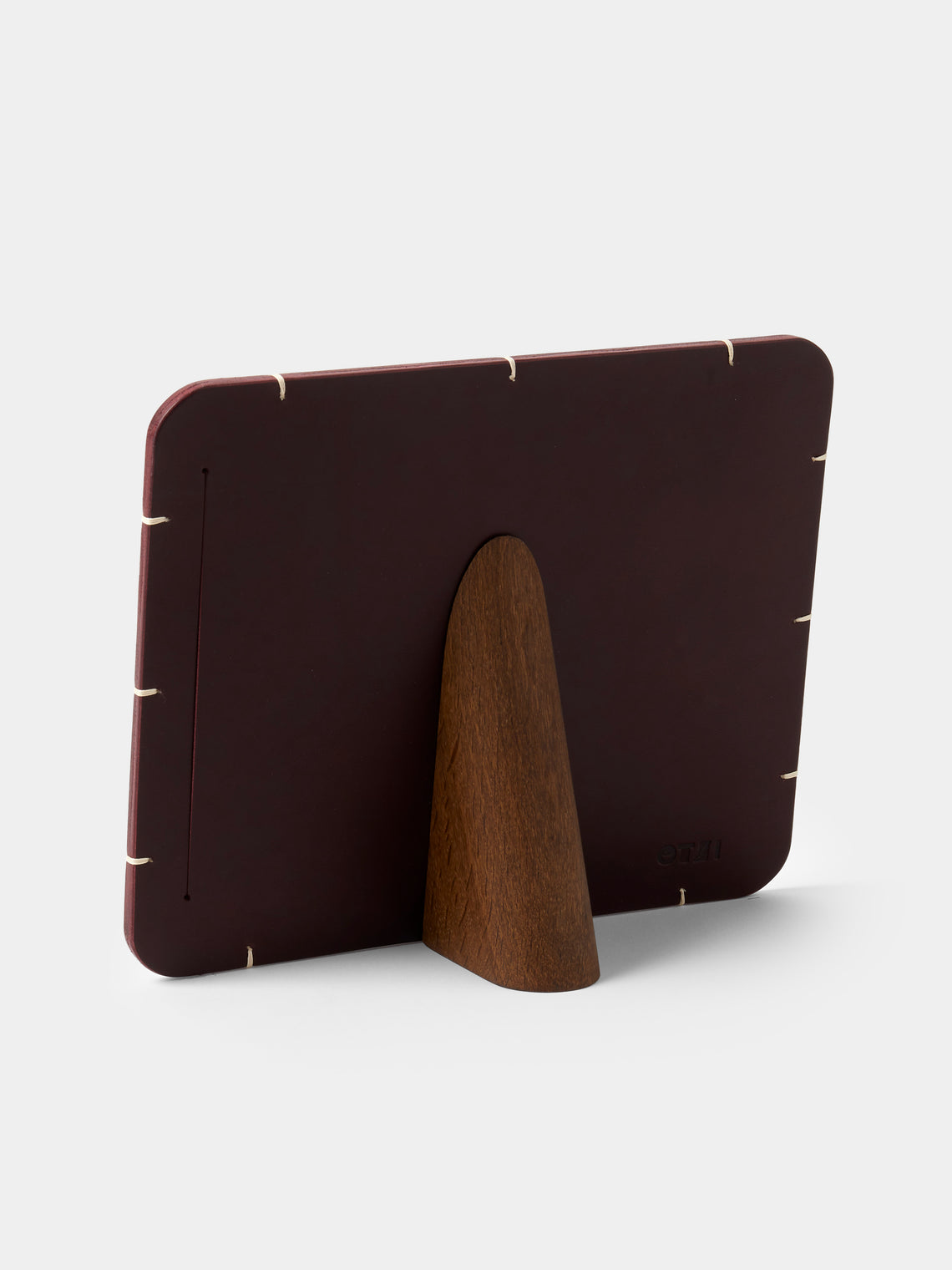 Otzi Studio - Billet Leather & Wood Photo Frame Landscape (7x5 inch Photo) - Burgundy - ABASK