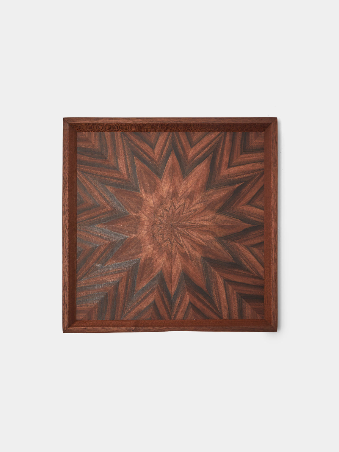 Mori Kougei - Poke Morado Wood Square Tray (10.5in/26.5cm) - Brown - ABASK - 