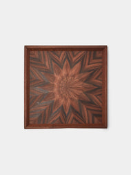 Mori Kougei - Poke Morado Wood Square Tray (10.5in/26.5cm) - Brown - ABASK - 