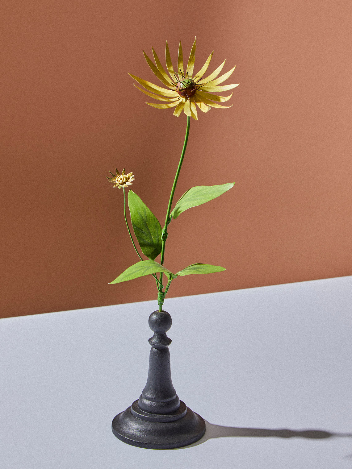 Erbavoglio Milano - Hand-Painted Copper Ornamental Flower - Yellow - ABASK