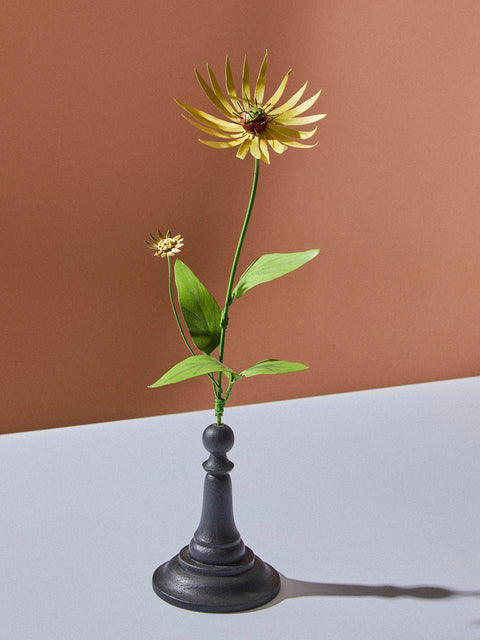 Erbavoglio Milano - Hand-Painted Copper Ornamental Flower - Yellow - ABASK