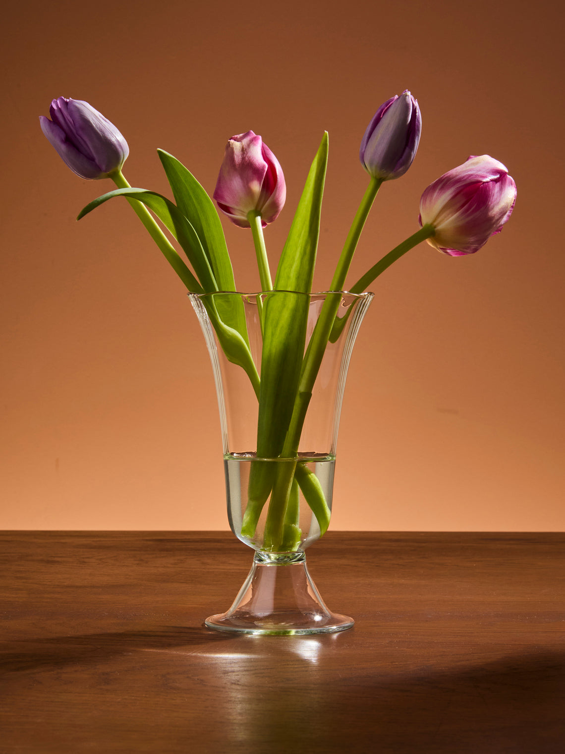Akua Objects - Alban Crystal Tulip Vase (6in/16cm) - Clear - ABASK