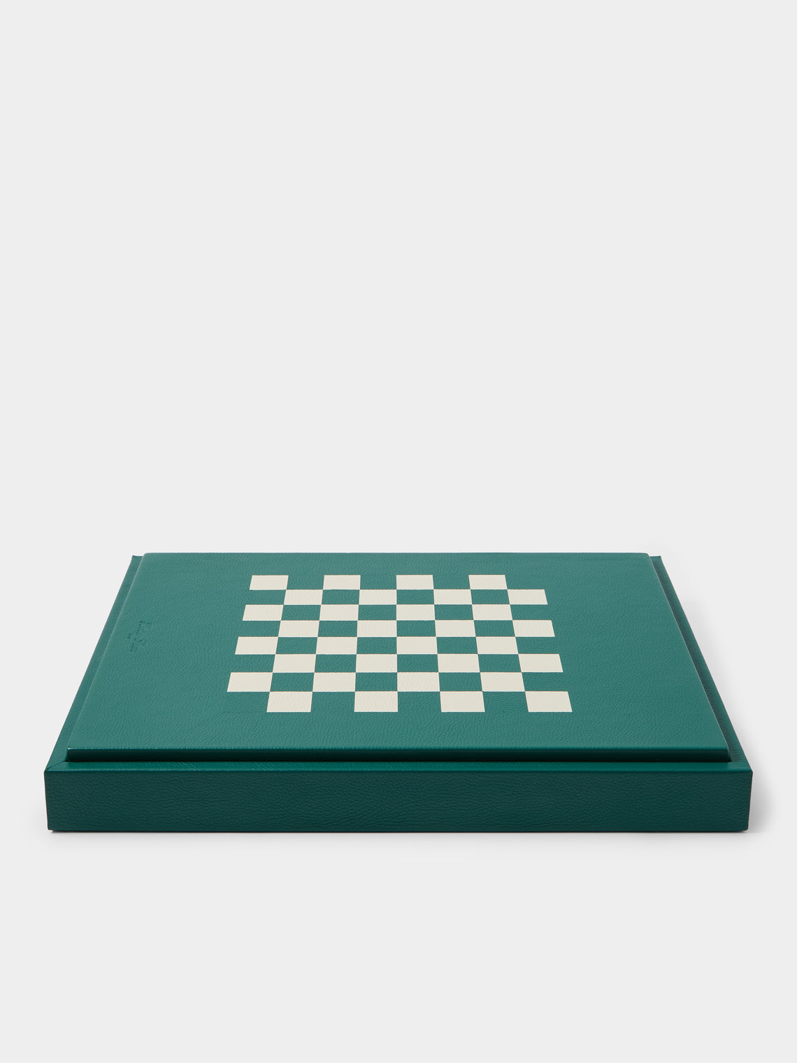 Hector Saxe - Leather Backgammon, Checkers, Chess and Dominoes Compendium - Green - ABASK - 
