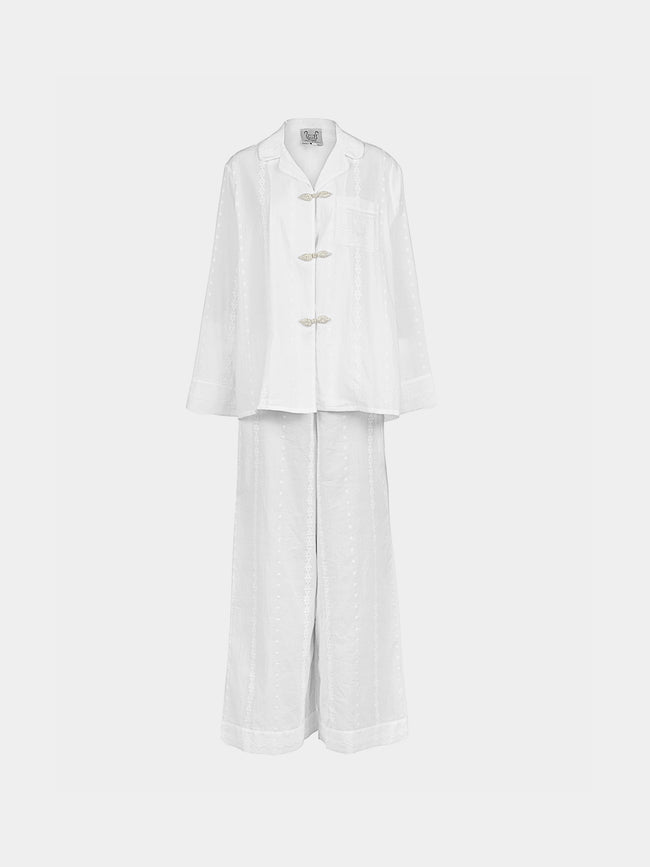 Thierry Colson - The Albertine Cotton Pajama Set - White - ABASK - 