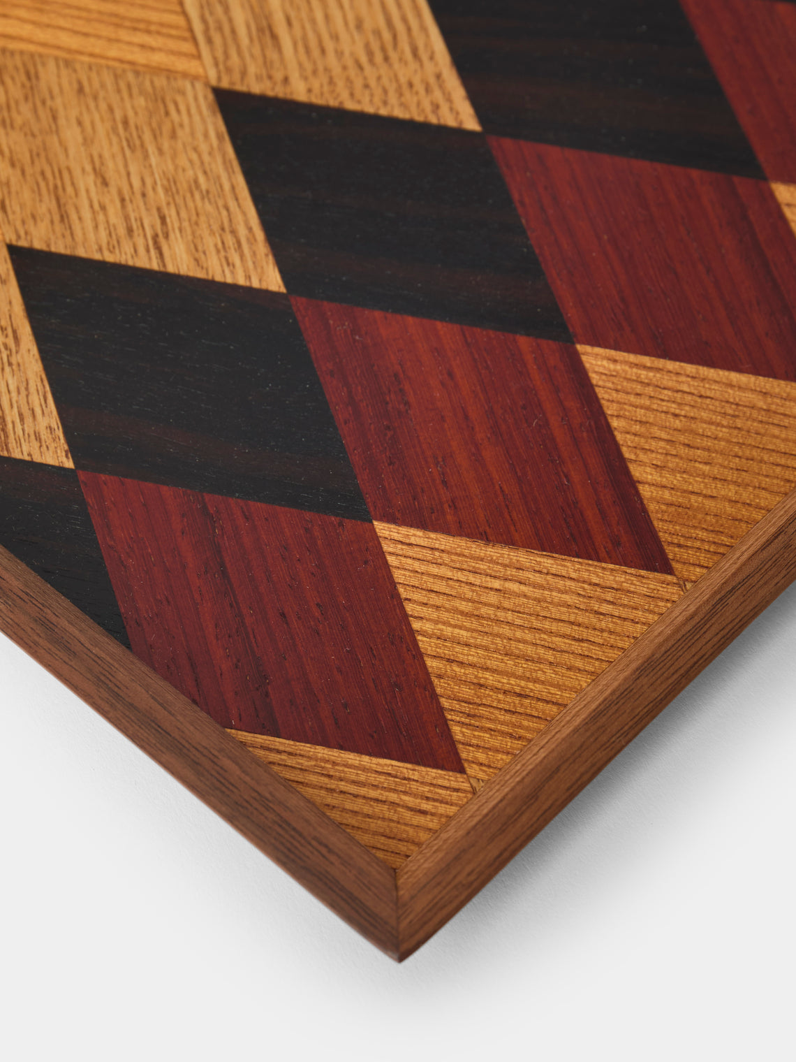 Mori Kougei - Poke Marquetry Wood Tray (15in/38.5cm) - Multiple - ABASK