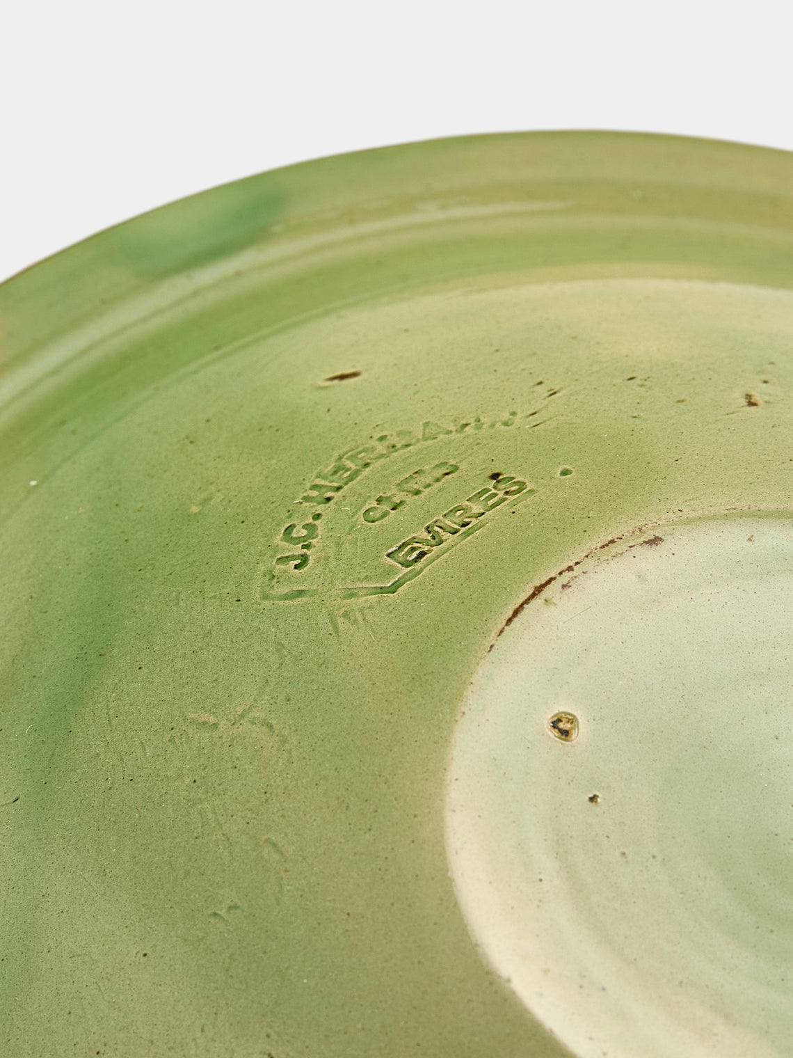 Poterie d’Évires - Flowers Hand-Painted Ceramic Small Serving Bowl - Green - ABASK