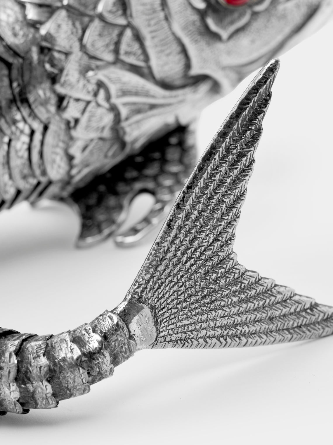 Antique and Vintage - 1960s Sterling Silver Articulating Fish - Silver - ABASK