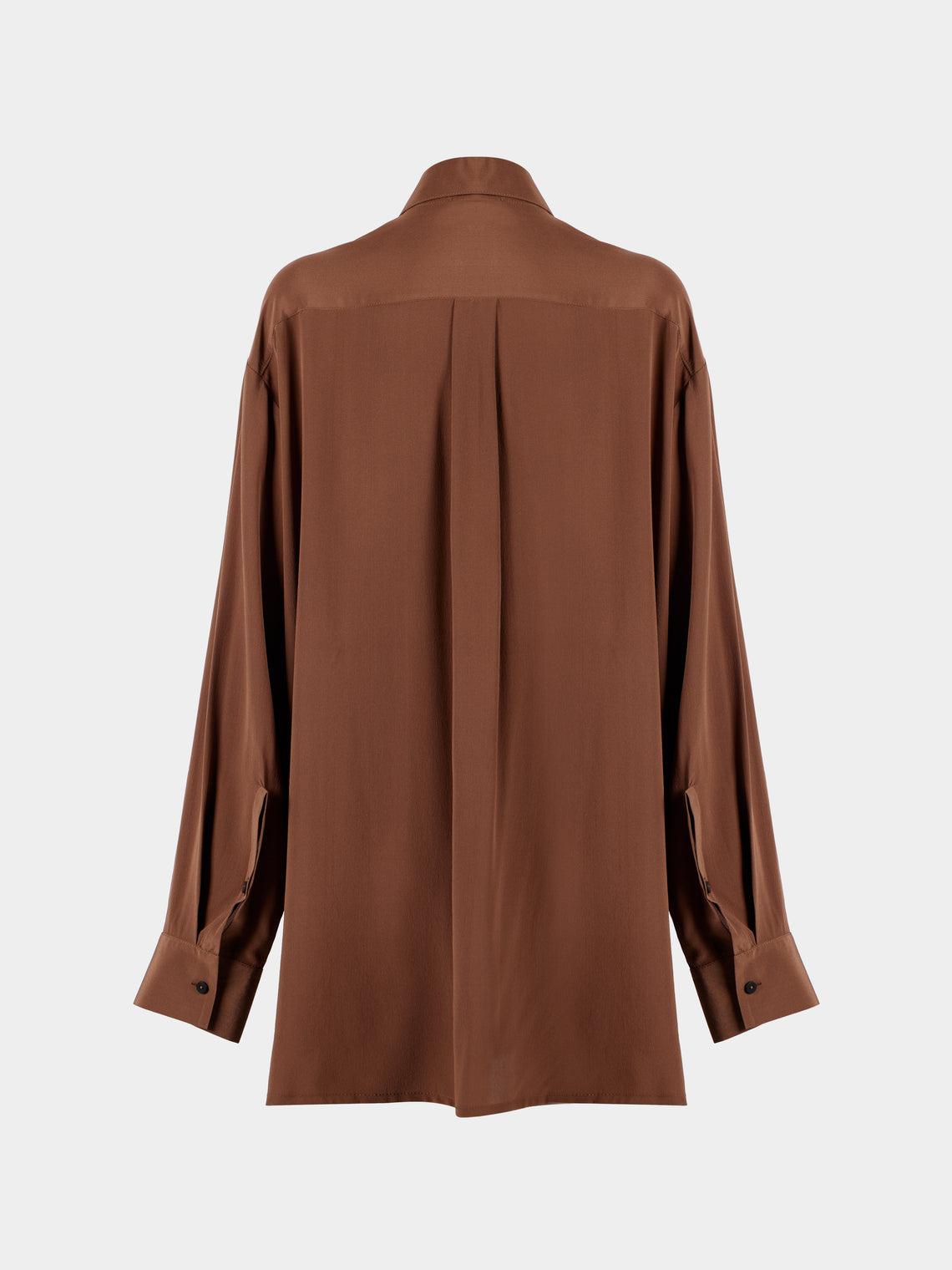 Dusan - Silk Boyfriend Shirt | One Size - Brown - ABASK