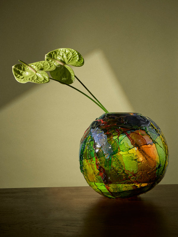 Venini - 1995 Gae Aulenti Geacolor Hand-Blown Murano Glass Vase (12in/30cm) - Multiple - ABASK