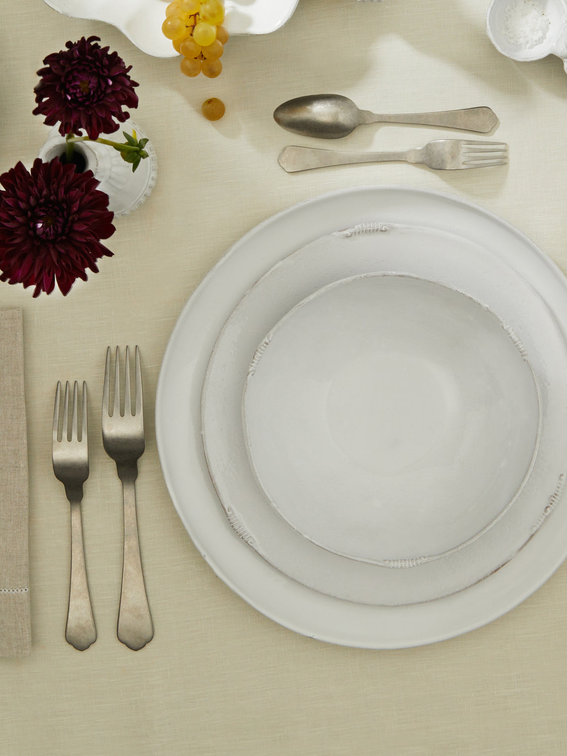 Astier de Villatte - Neptune Hand-Glazed Ceramic Soup Plate (Set of 2) - White - ABASK