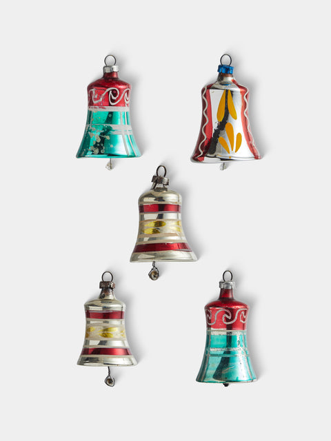 Antique and Vintage - Early-20th-Century Bells Glass Baubles (Set of 5) - Multiple - ABASK - 