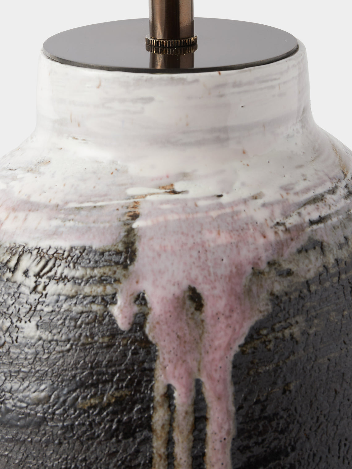 Peter Speliopoulos Projects - Hand-Glazed Stoneware Table Lamp - Gray - ABASK