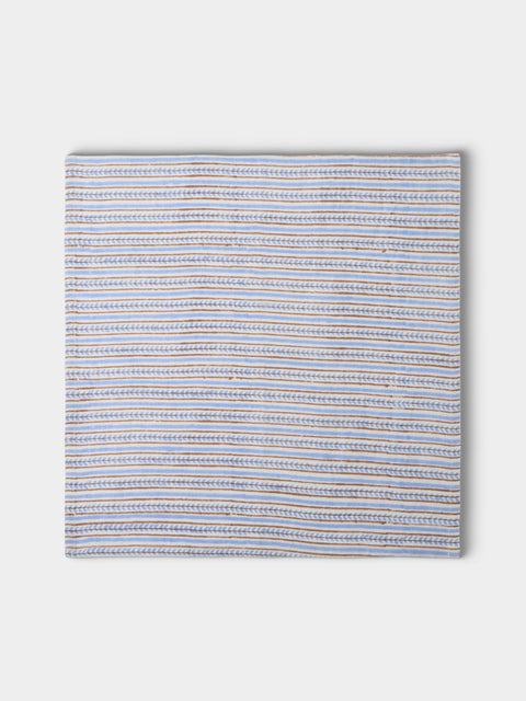 Chamois - | Set of 4 | Block-Printed Linen Napkins - Blue - ABASK - 