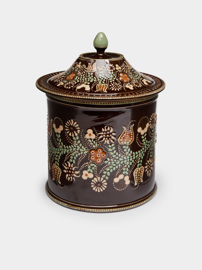 Poterie d’Évires - Flowers Hand-Painted Ceramic Large Jar -  - ABASK - 