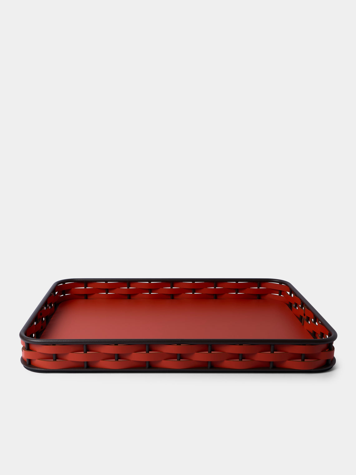 RUDI - Nassa Leather Tray (24in/60.5cm) - Red - ABASK