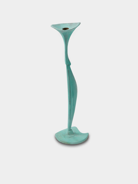Shaha Raphael - Low Tide Fishbone Hand-Cast Brass Small Candelabra - Green - ABASK - 