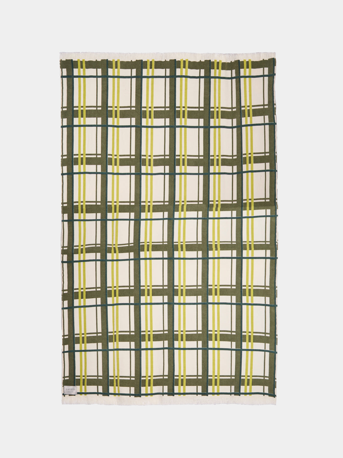 Saved NY - Greenpoint Cashmere Throw (79in/2m) - Green - ABASK - 