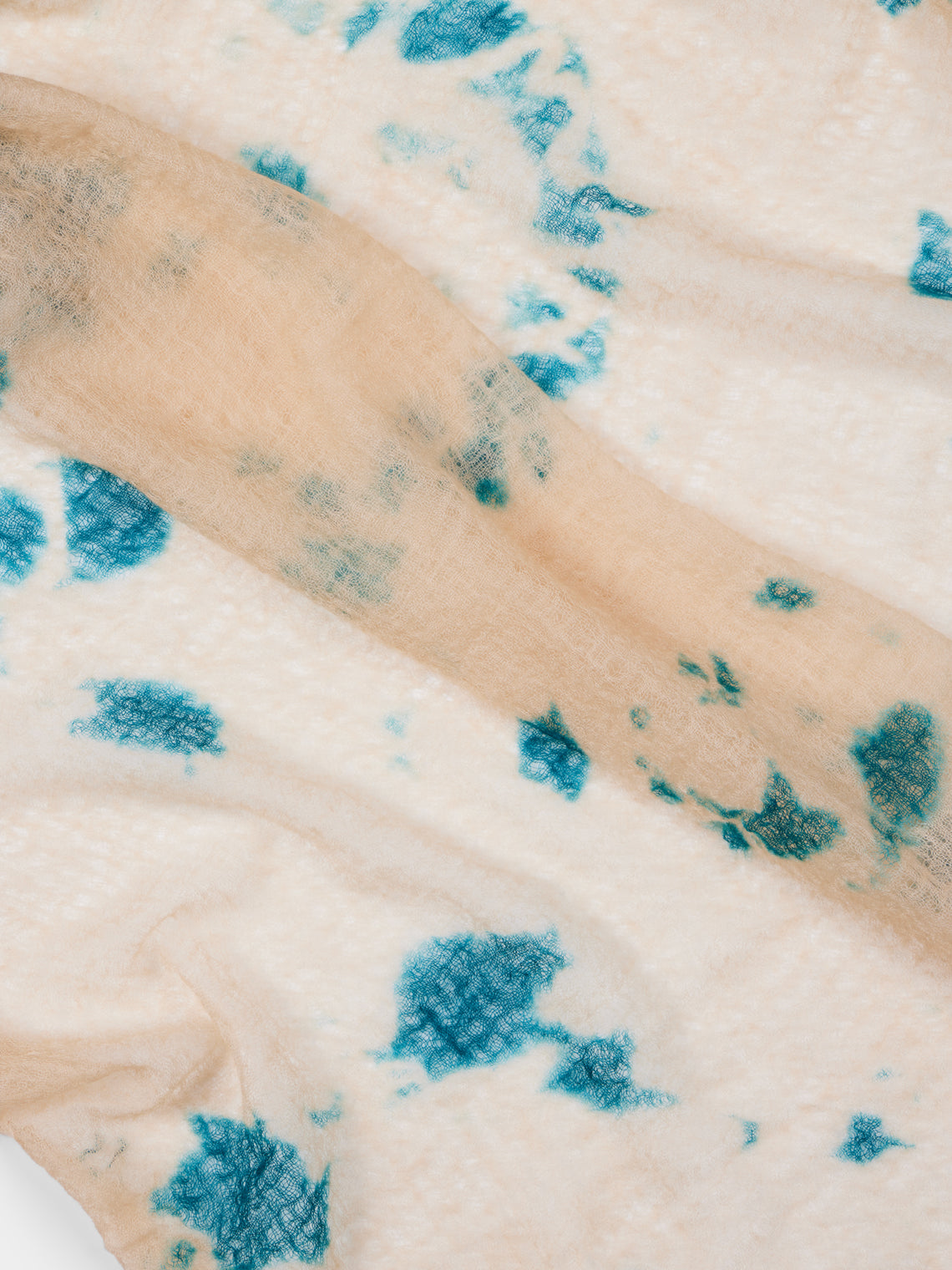 Suzusan - Shibori Cashmere Featherweight Shawl | One Size - Blue - ABASK