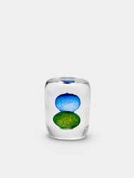 Gather - Hand-Blown Glass Paperweight - Blue - ABASK - 