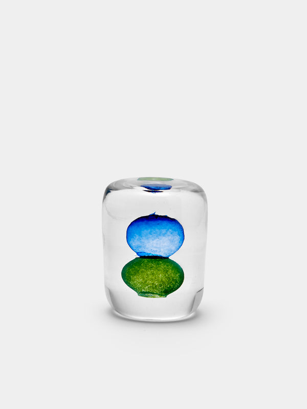 Gather - Hand-Blown Glass Paperweight - Blue - ABASK - 