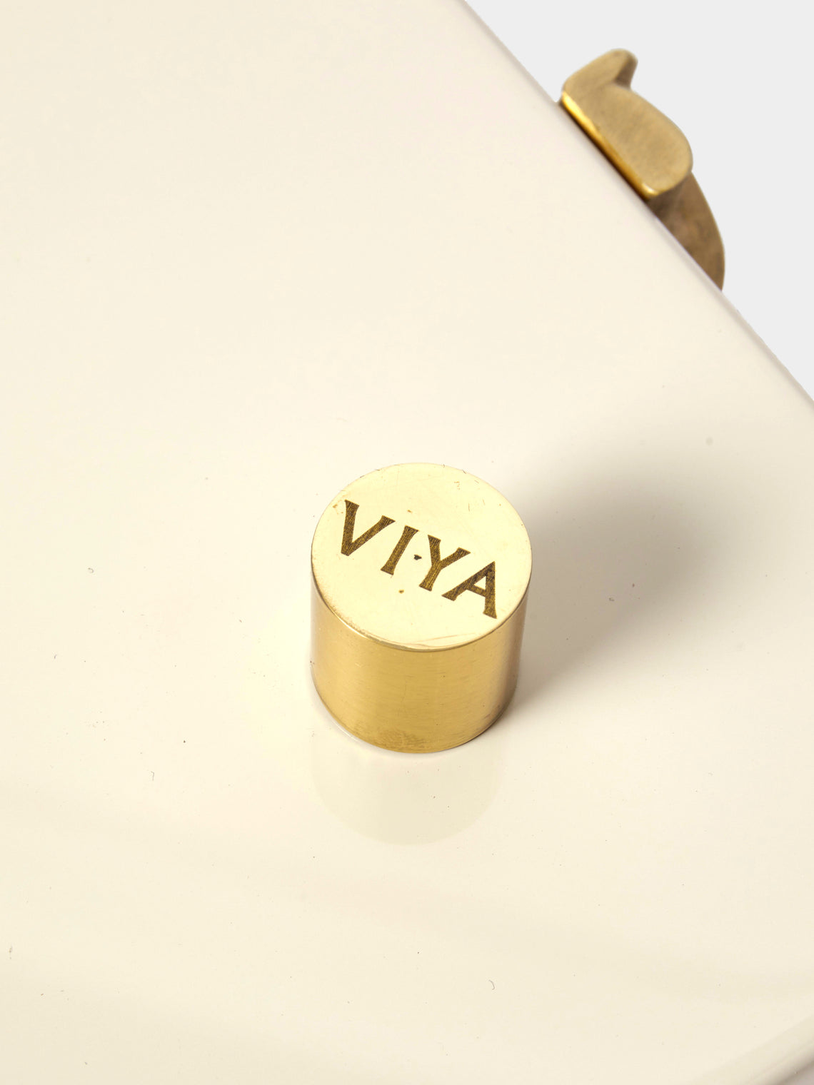 Viya - Saffron Lacquered Wood Vanity Tray (16.5in/42cm) - Ivory - ABASK