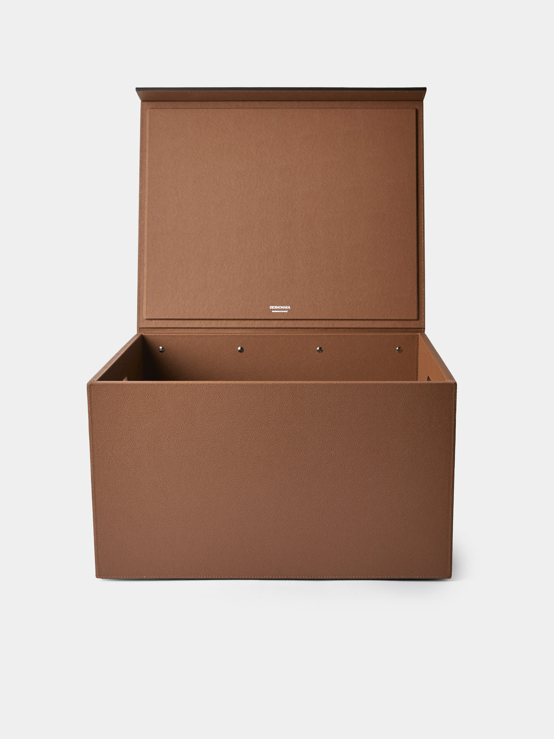 Giobagnara - Parma Leather Large Closet Box - Brown - ABASK