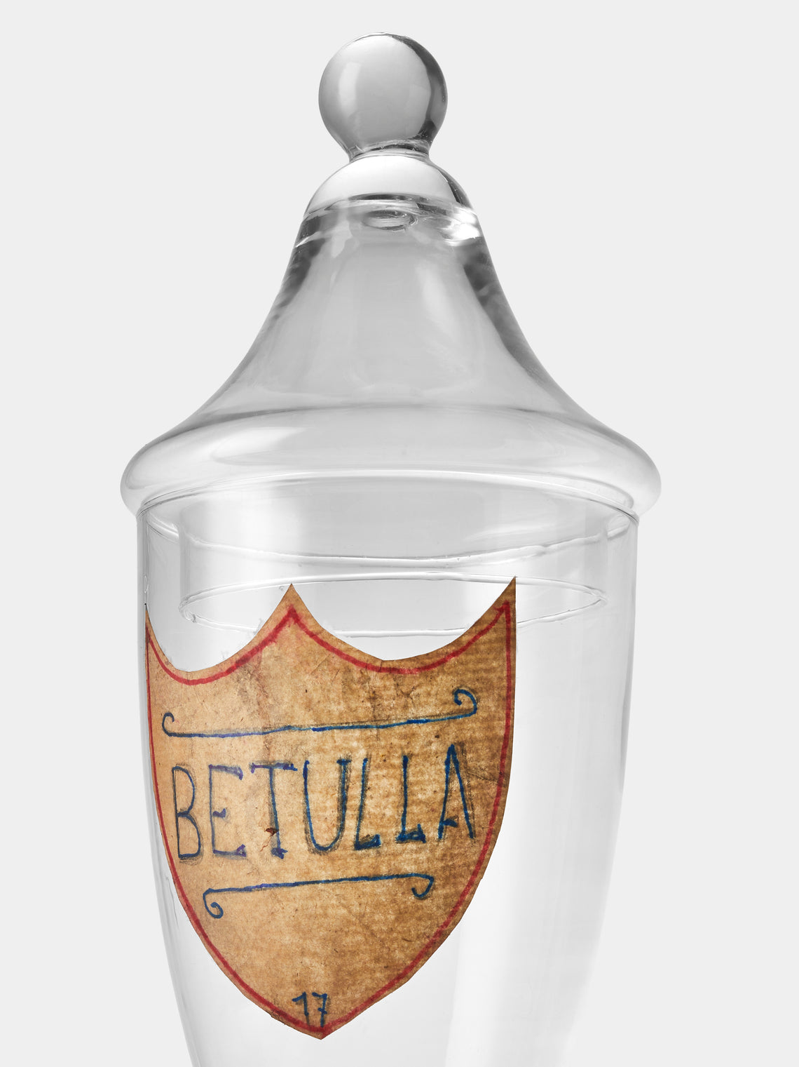 Antique and Vintage - Early-20th-Century Venetian Glass Lidded Apothecary Jar - White - ABASK