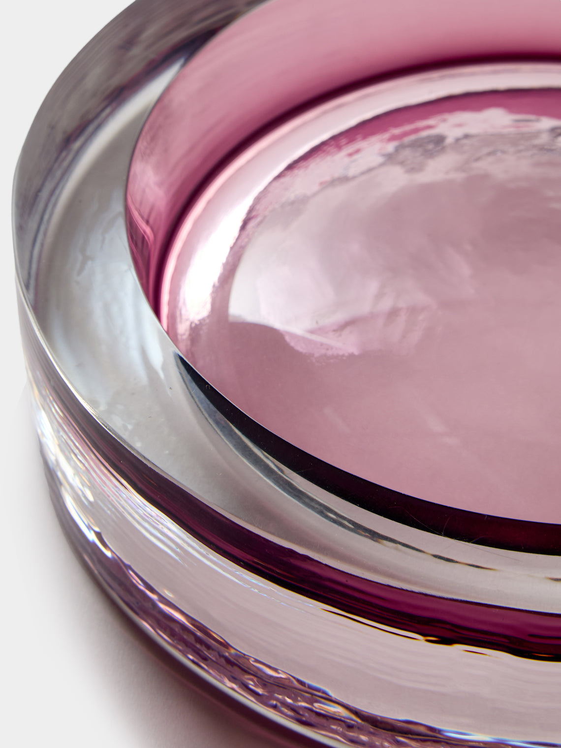 Antique and Vintage - 1960s Barbini Murano Glass Bowl - Purple - ABASK