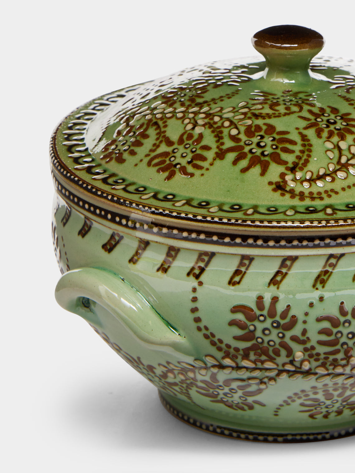 Poterie d’Évires - Flowers Hand-Painted Ceramic Lidded Tureen -  - ABASK